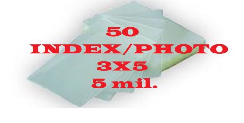 (50) 3-1/2 x 5-1/2 Laminating Pouches/Sheets Photo Index Card Heat Seal  5 Mil