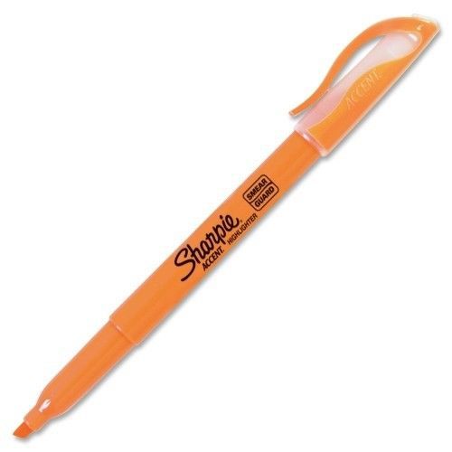 12 SHARPIE ACCENT HIGHLIGHTER MARKERS FLORESCENT ORANGE #27006 MICRO CHISEL TIP