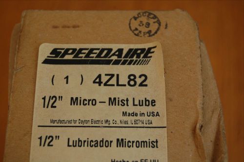 SpeedAire 4ZL82 Micro-Mist Lube Dayton Electric 1/2&#034;  Inline Lubricator