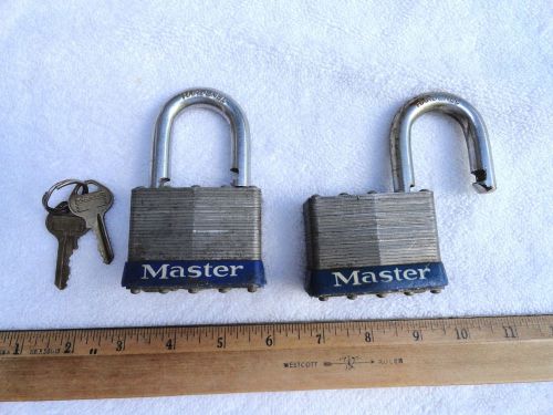 2 Masterlock Lock Number 15, 2 Keys that Fit Both