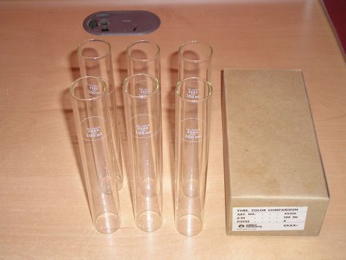 6 new kimble chase exax 100ml low-form color comparison tubes 45310-100 for sale