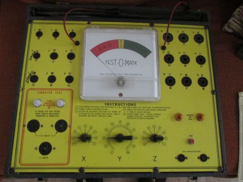 Super Cool Shell Electronic Mfg. Corp. Test O Matic Tube Tester w/ HUGE Meter !