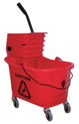 TOUGH GUY 5CJH7 Mop Bucket and Wringer, Red, Side Press NEW !!!
