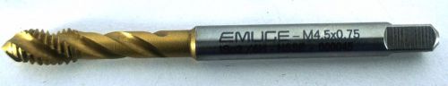 Emuge metric tap m4.5x0.5 straight flute hssco5% m35 hsse tin coated for sale