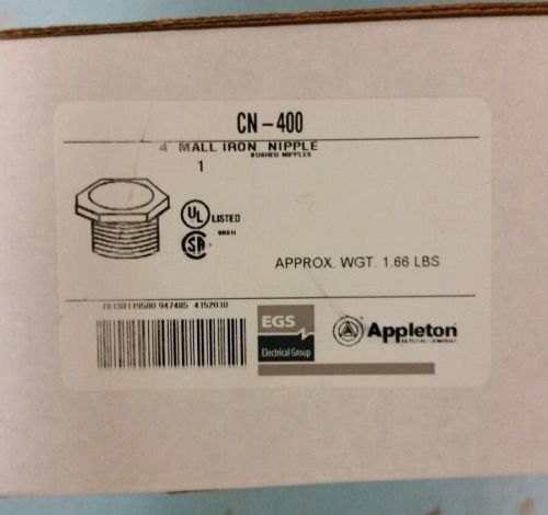 New in box Appleton 4&#034; Nipple CN-400