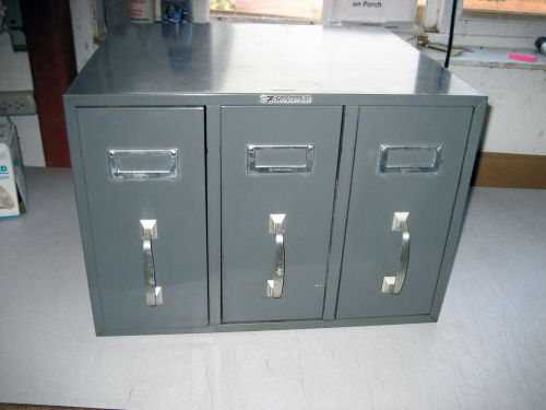 Used heavy duty steelmaster ledger card file, 3 drawer, 18.5&#034;w x 16&#034;d x 13&#034;h for sale