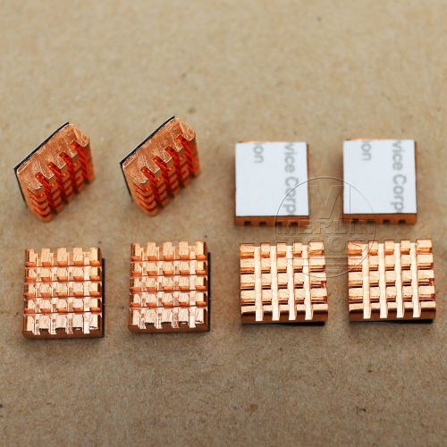 8Pcs Memory Copper Heat Sink For DDR DDR2 DDR3 RAM 12mm x 13mm x 5mm