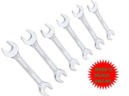 6PCs DOUBLE OPEN ENDED CHROME FINISH SPANNER WRENCH SET 6X7 TO 16X17MM BRAND NEW