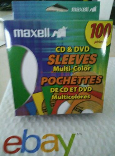 *cd &amp; dvd multi - color sleeves maxell /061416119 for sale