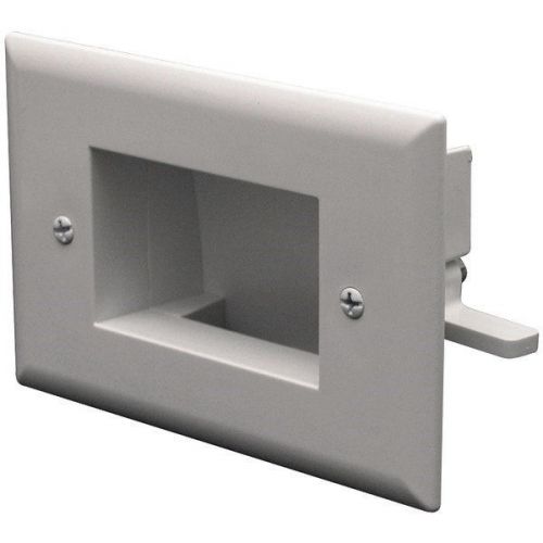 Datacomm Electronics 450009WH Easy-Mount Slim-Fit Low-Voltage Cable Plate White