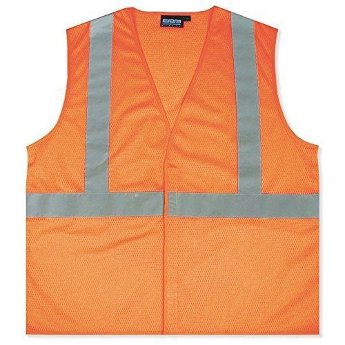 ERB 61434 S362 Class 2 Economy Mesh Safety Vest, Orange, Large