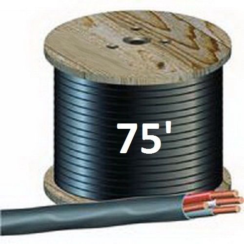 8/3 nm/b, (75&#039;) &#034;romex&#034; electric cable wire copper conductors, pvc coated 4 wire for sale