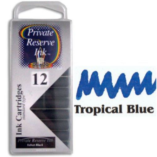 Private Reserve Refills Tropical Blue 12-pack Fountain Pen Cartridge - PR-C36