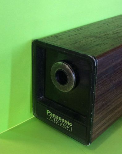 Panasonic faux wood grain auto stop electric pencil sharpener model kp-77n for sale