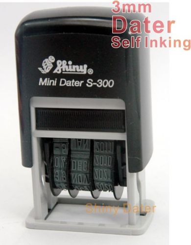3mm Mini Dater Self Inking Ink Pad Rubber Date Stamp choose ink color s300 Shiny