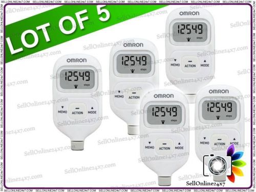 Brand new pack of 5 pcs omron hj-203 walking style iii step counter pedometer for sale