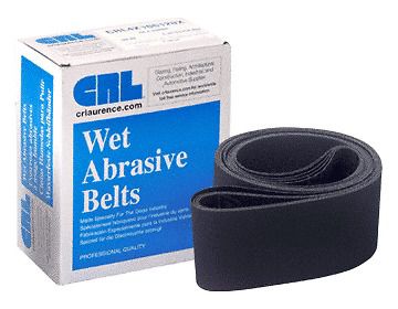 Crl 4&#034; x 64&#034; 40x grit wet abrasive glass grinding belts- 5/box for sale