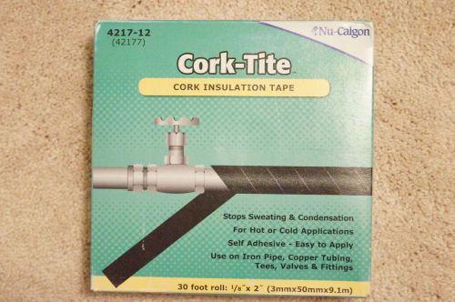 Nu-calgon 4217-12 cork tape, self adhesive, 30 ftx2 in, black for sale