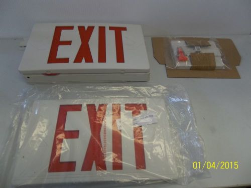 New Emergency Exit sign with extra front cover includes manual and attachments