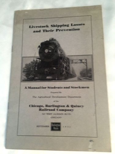 Livestock Shipping Losses and Their Prevention Booklet Agricultural Dept 1931
