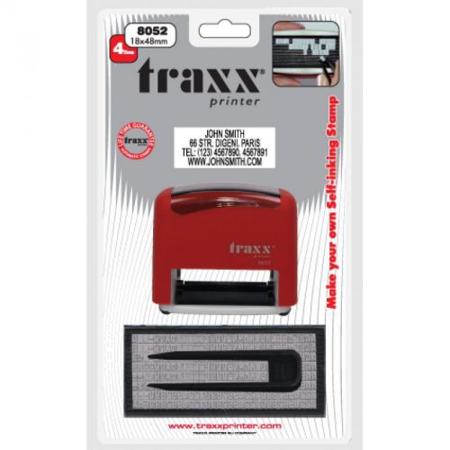 DIY Rubber Stamp Kit Self Inking Traxx 8052 You Personalize