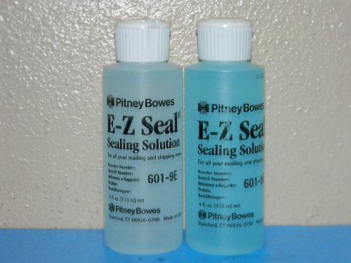 2x NEW 4 OZ NEW PITNEY BOWES  601-9E BOTTLES E-Z SEAL SEALING SOLUTION MAILING