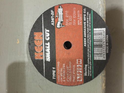 Keen #13315, 4&#034;x1/8&#034;x3/8&#034; metal/stainless cut off wheel #, 5 pack for sale