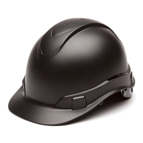 Pyramex Ridgeline Hard Hat Graphite Pattern Black Ratchet Suspension, HP44117