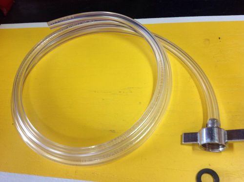 Micro Matic 3/16 Clear Beer Line 5ft With Wing Nut Assembly