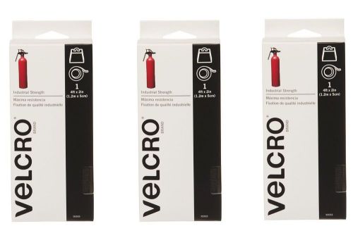 10 Velcro Brand 90593 Industrial Strength Hook &amp; Loop Tape Black 2&#034;x4&#039;
