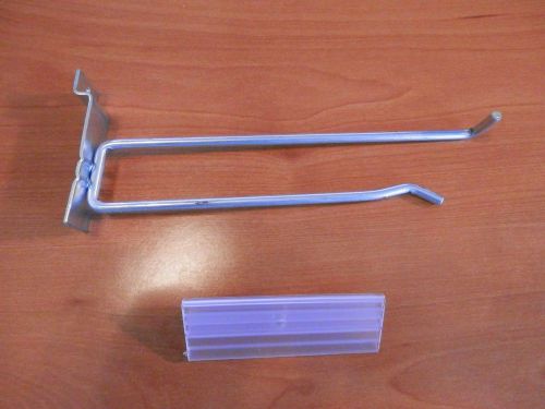 (50 pack) 6 inch slatwall metal peg hooks + label holders - southern imperial for sale