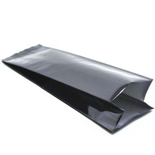 Pure Aluminum Bag Open Top Black Coffee Side Gusset Heat Seal Mylar Foil Pouches