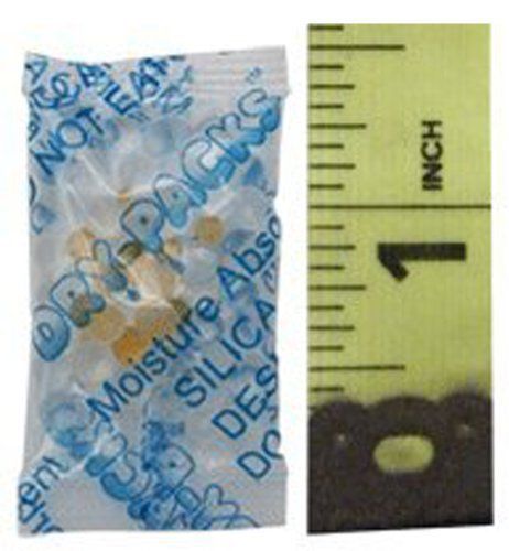 Moisture indicating silica gel moisture absorbers desiccant - 7/8&#034; x 1 1/2&#034; -... for sale