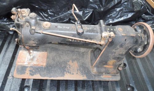 Antique Singer Industrial Sewing Machine with base..for parts or STEAMPUNK