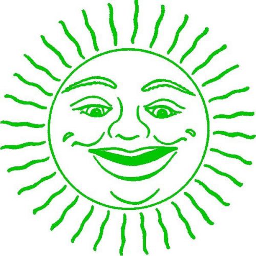 30 Custom Vintage Green Sun Personalized Address Labels
