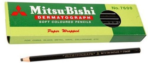 Mitsubishi Dermatograph 12 Black Pencils/box