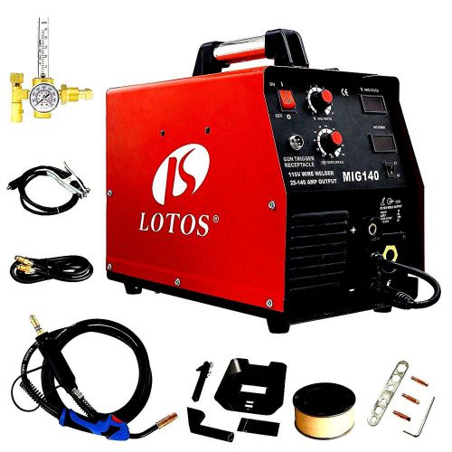Lotos technology mig140 140 amp mig wire welder-flux cored for sale