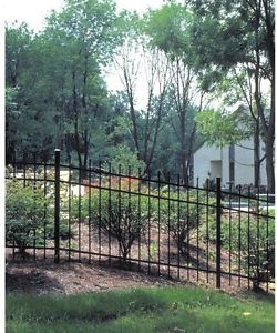 Worthington 2 In. X 2 In. X 5-5/6 Ft. Black Aluminum Fence End/Gate Post