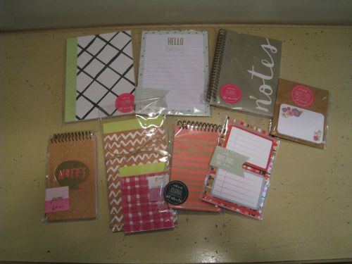 Target One Dollar Spot Lot Of 8 ITEMS-Sticky Notes Note Pads JOURNAL