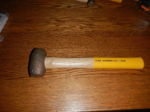 COOK Brass Hammer-Face Diameter:1&#039;&#039; Handle Length:12&#039;&#039;