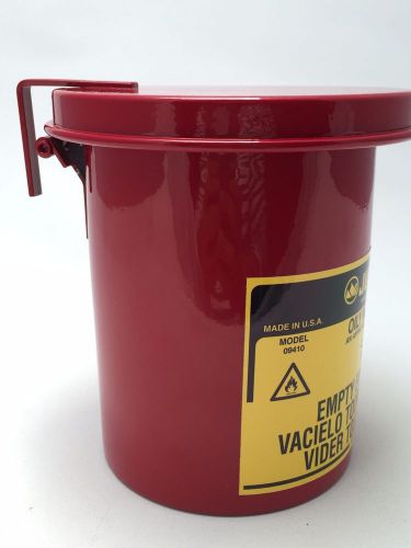JUSTRITE 09410 Countertop Oily Waste Can, 1/2 Gal., Steel