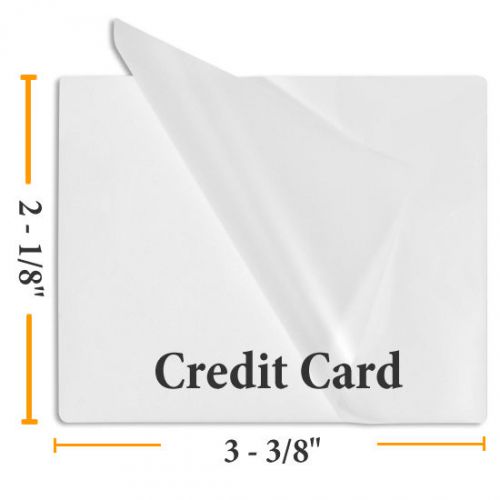 200 Clear Gloss 5 Mil Credit Card Laminating Pouches - FREE SHIPPING