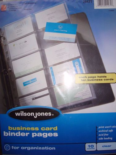 Business Card BINDER PAGES (100 card capacity)
