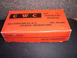 Vintage CWC (Carithers-Wallace Courtenay) STAPLES Full!