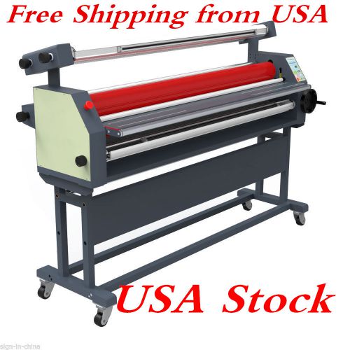 US Stock-63&#034; Full - auto Wide Format Roll Heat Assisted Cold Laminator + Stand