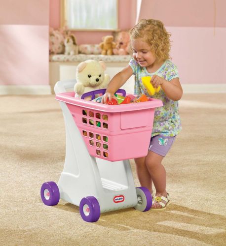 Grocery Cart On Wheels Shopping Folding Toy Cover For Baby with kids