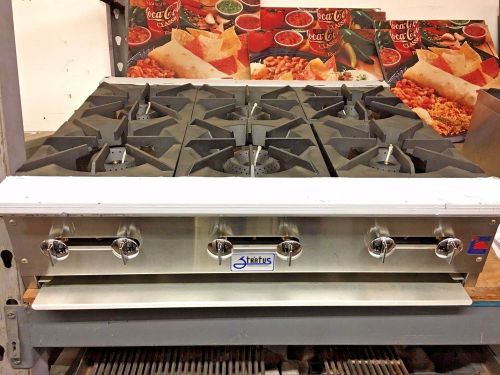 New Stratus 36&#034; Counter-top Open Burner Hot Plate (6 Burners) SHP-36-6