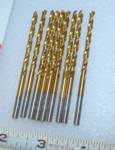5/32&#034; drill bits  jobber length 9 pcs  cle line c07452 coated usa parabolic for sale