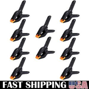 3.5&#034; Plastic Small Spring Clamps Heavy Duty for Crafts or Plastic Clips, 10-Pack