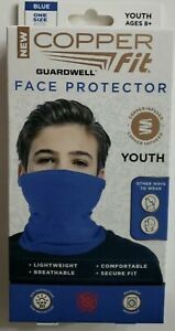 Copper Fit Guardwell Face Protector Youth Mask Blue New